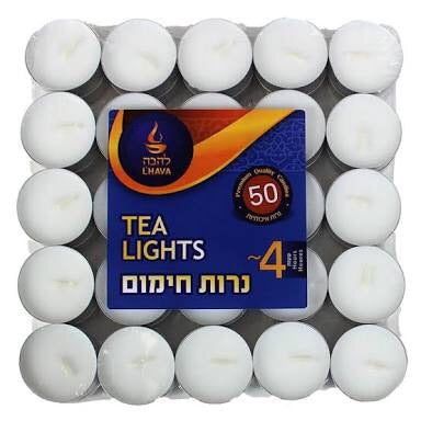 Lhava Tealight candles 4 hr 50Pk