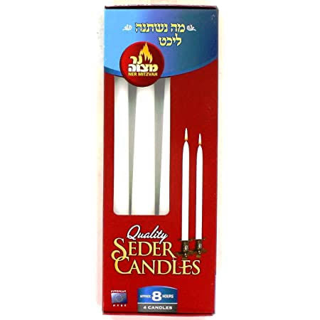 Ner Mitzvah Seder Candles 8 Hr 4 Pack
