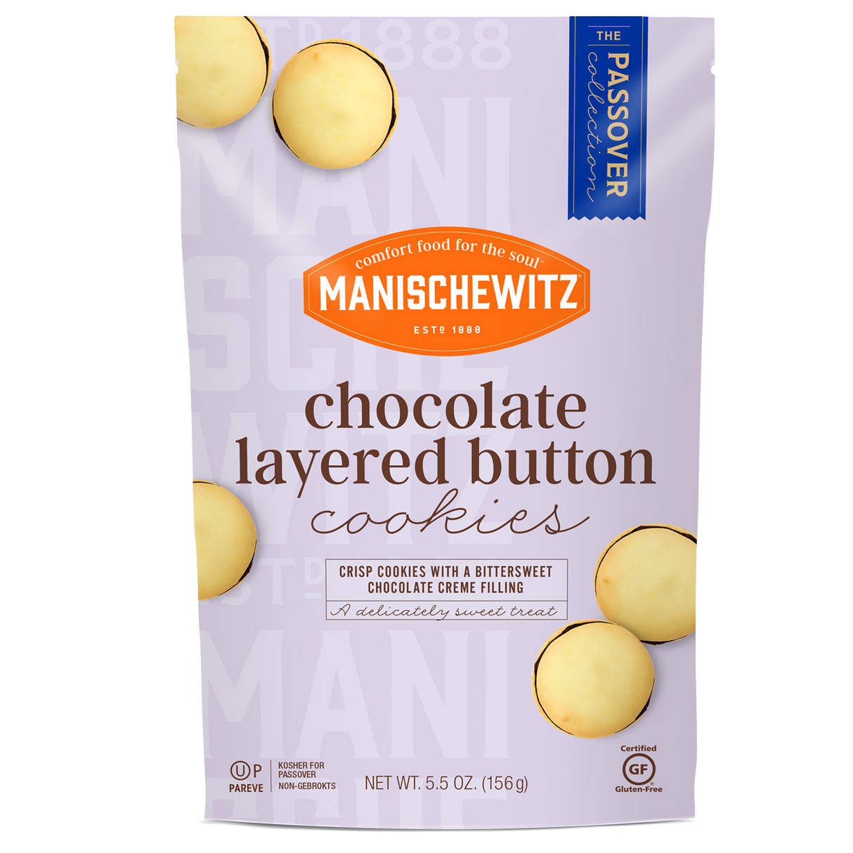 Manischewitz Chocolate Layered Button Cookies 156g