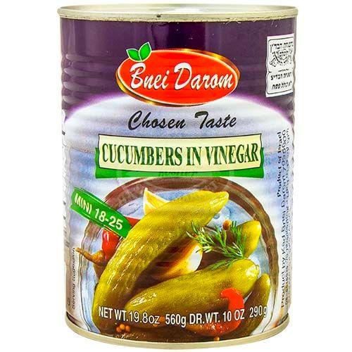 Bnei Darom Mini Cucumbers Pickles in Vinegar 560g